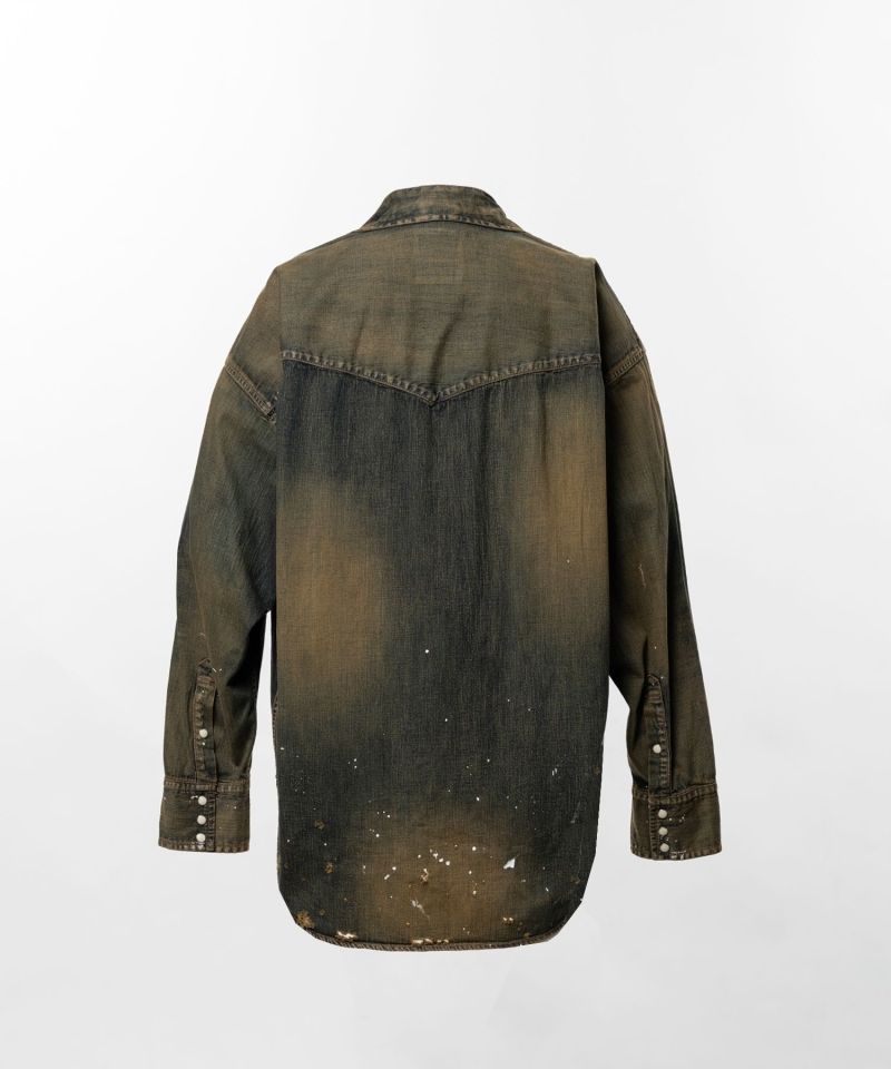 Flatted Collar Denim Shirt