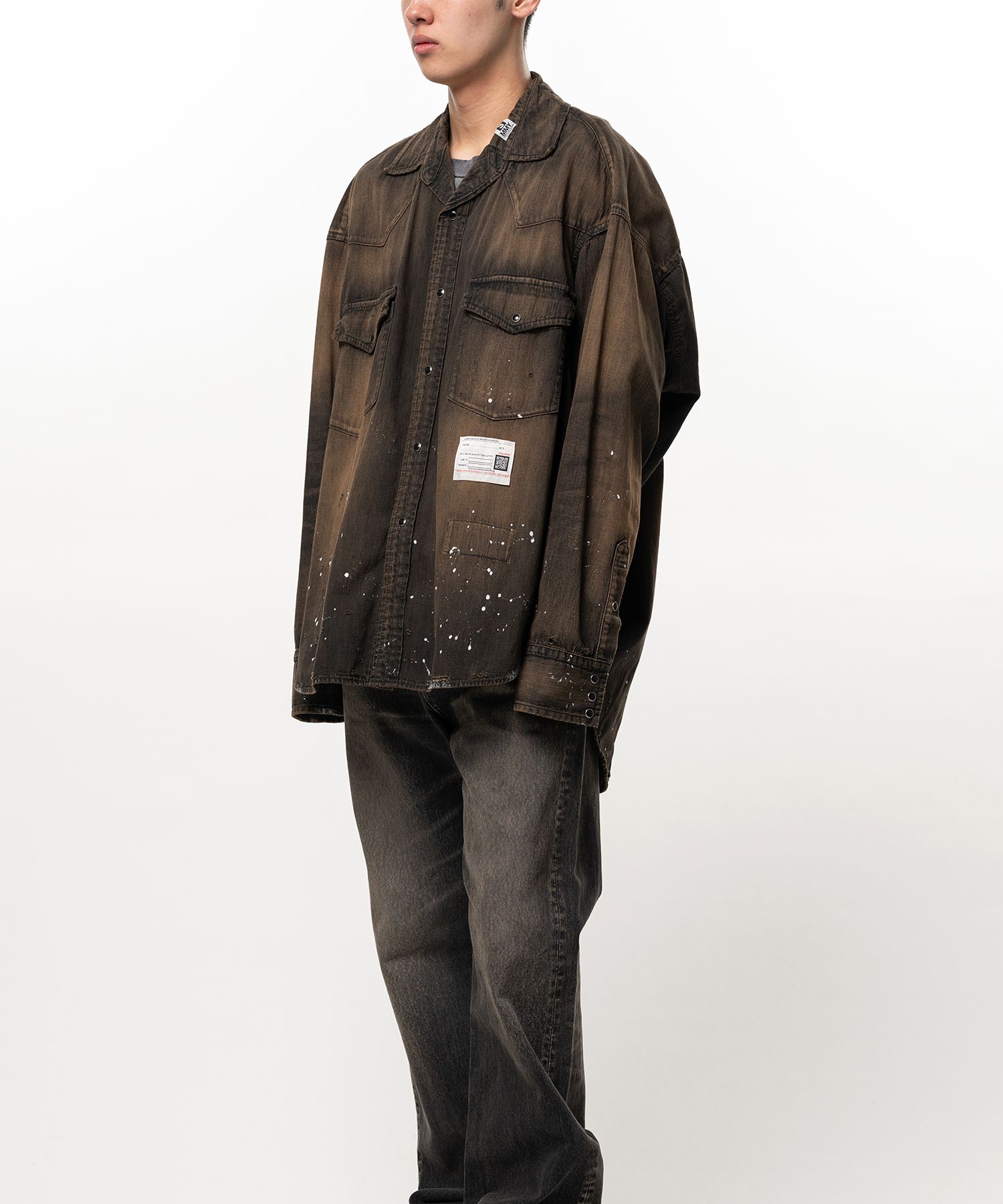 Flatted Collar Denim Shirt