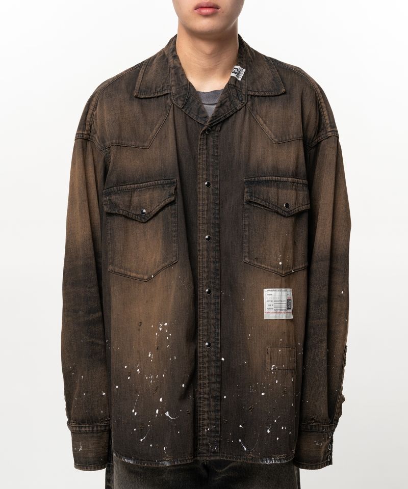Flatted Collar Denim Shirt