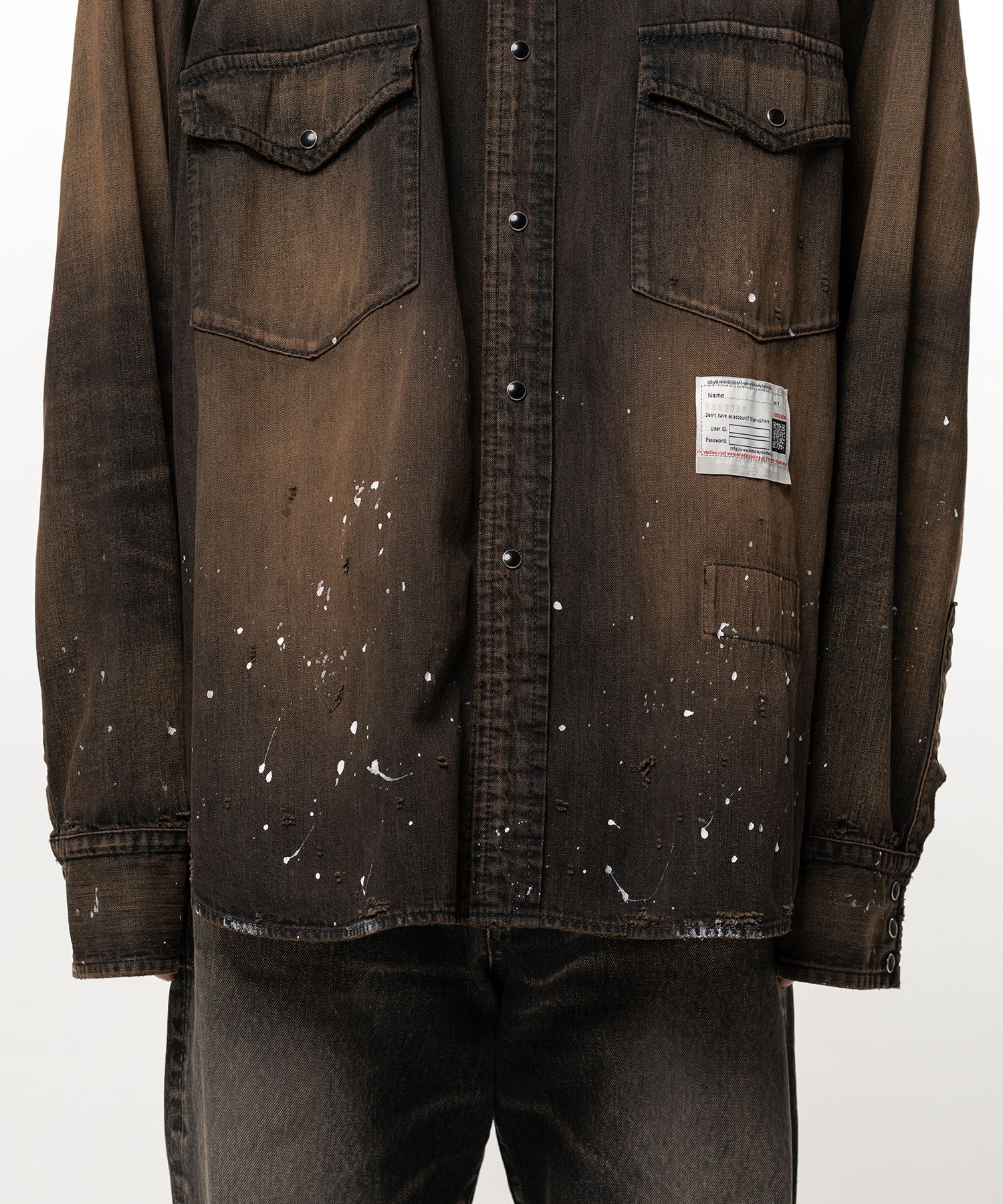 Flatted Collar Denim Shirt