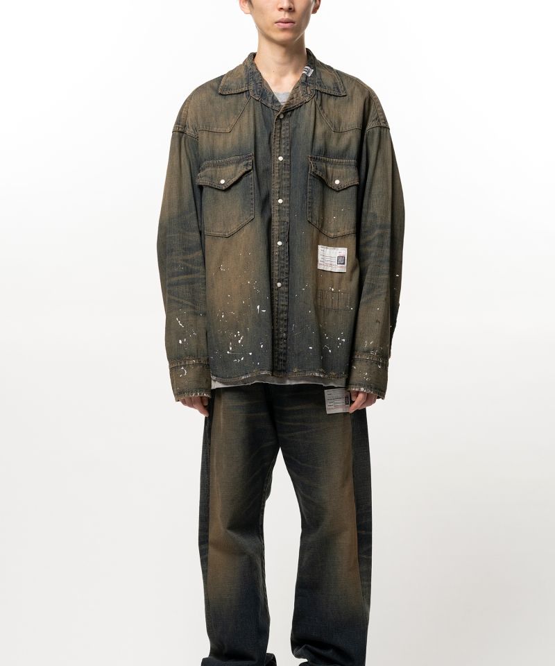 Flatted Collar Denim Shirt
