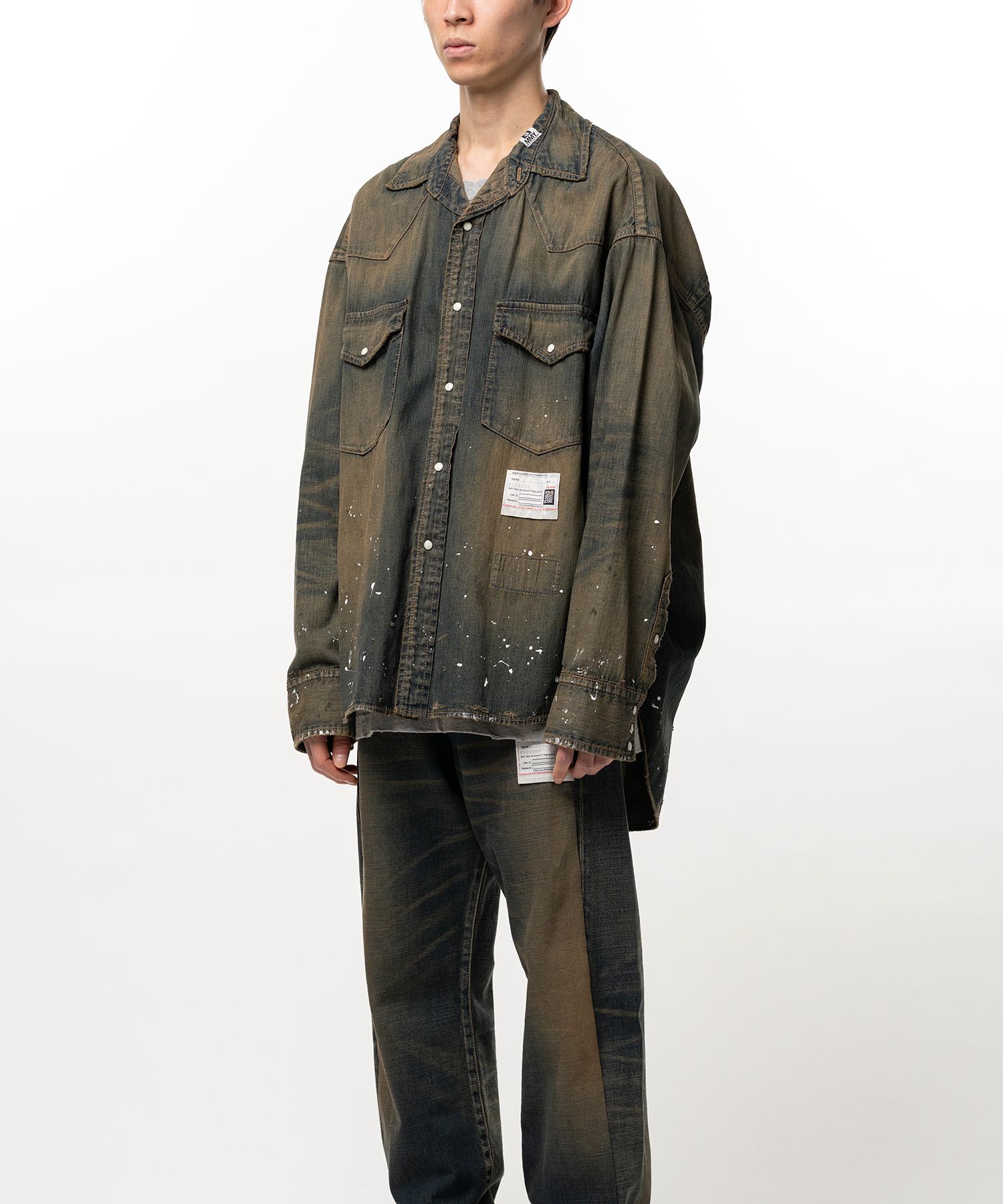Flatted Collar Denim Shirt