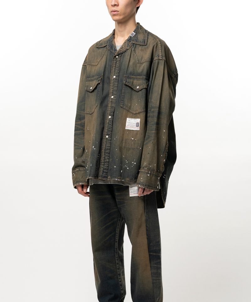 Flatted Collar Denim Shirt