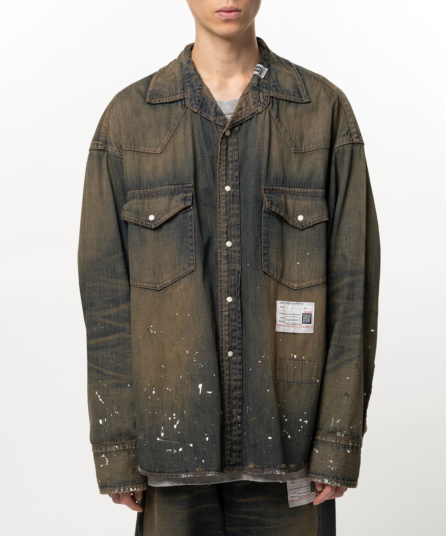 Flatted Collar Denim Shirt