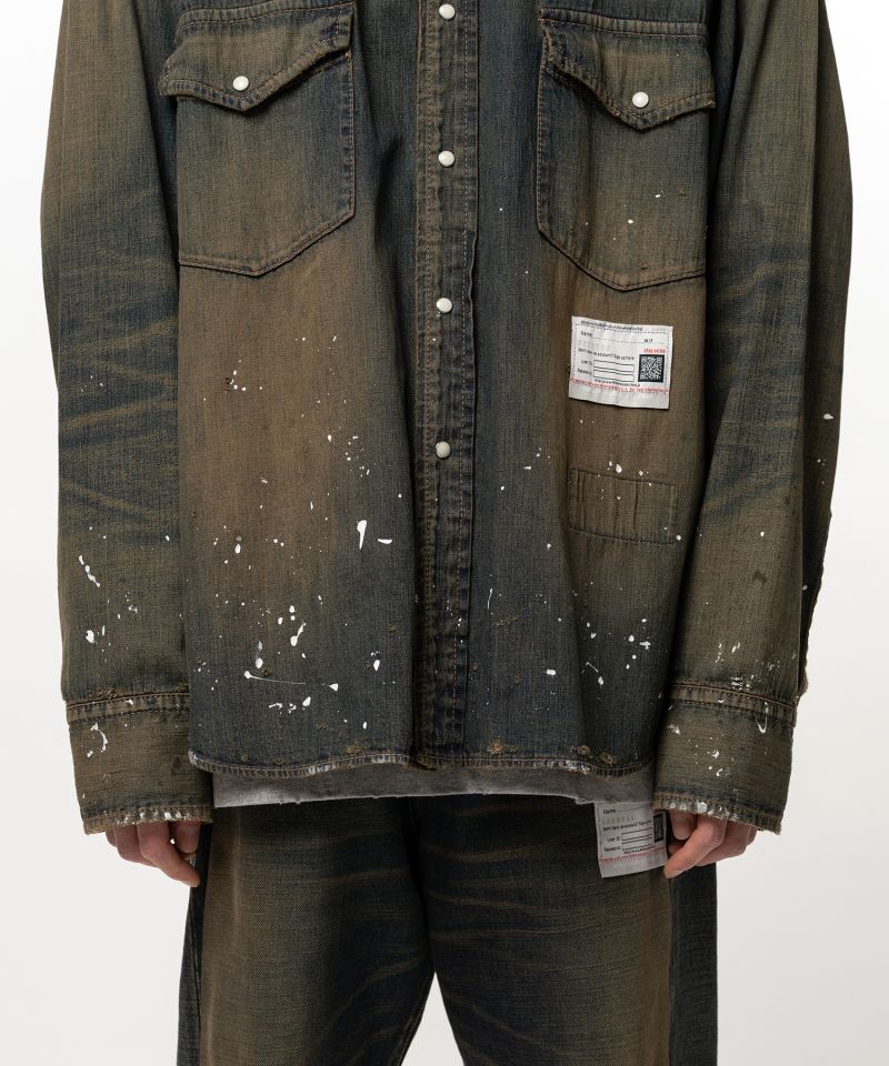 Flatted Collar Denim Shirt