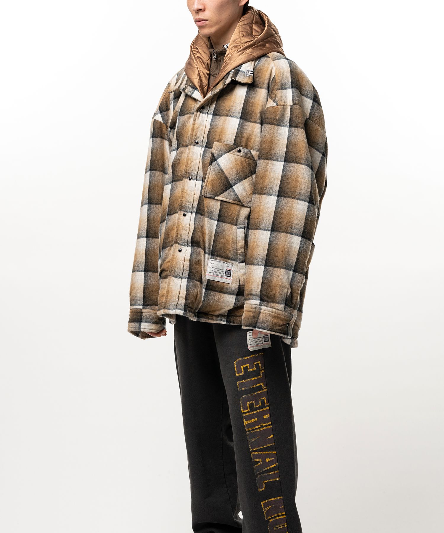 Hooded Check Shirt Jacket