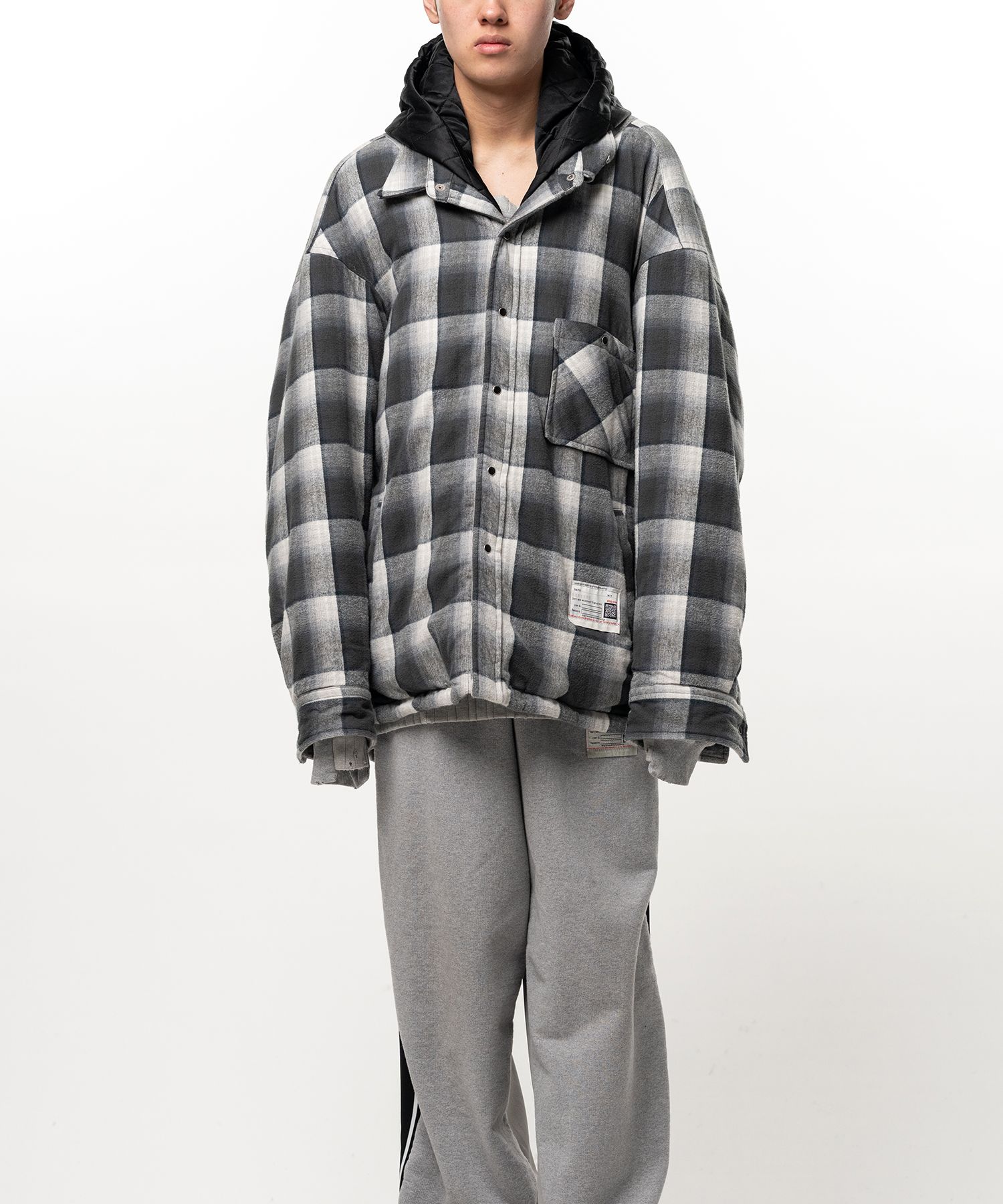 Hooded Check Shirt Jacket