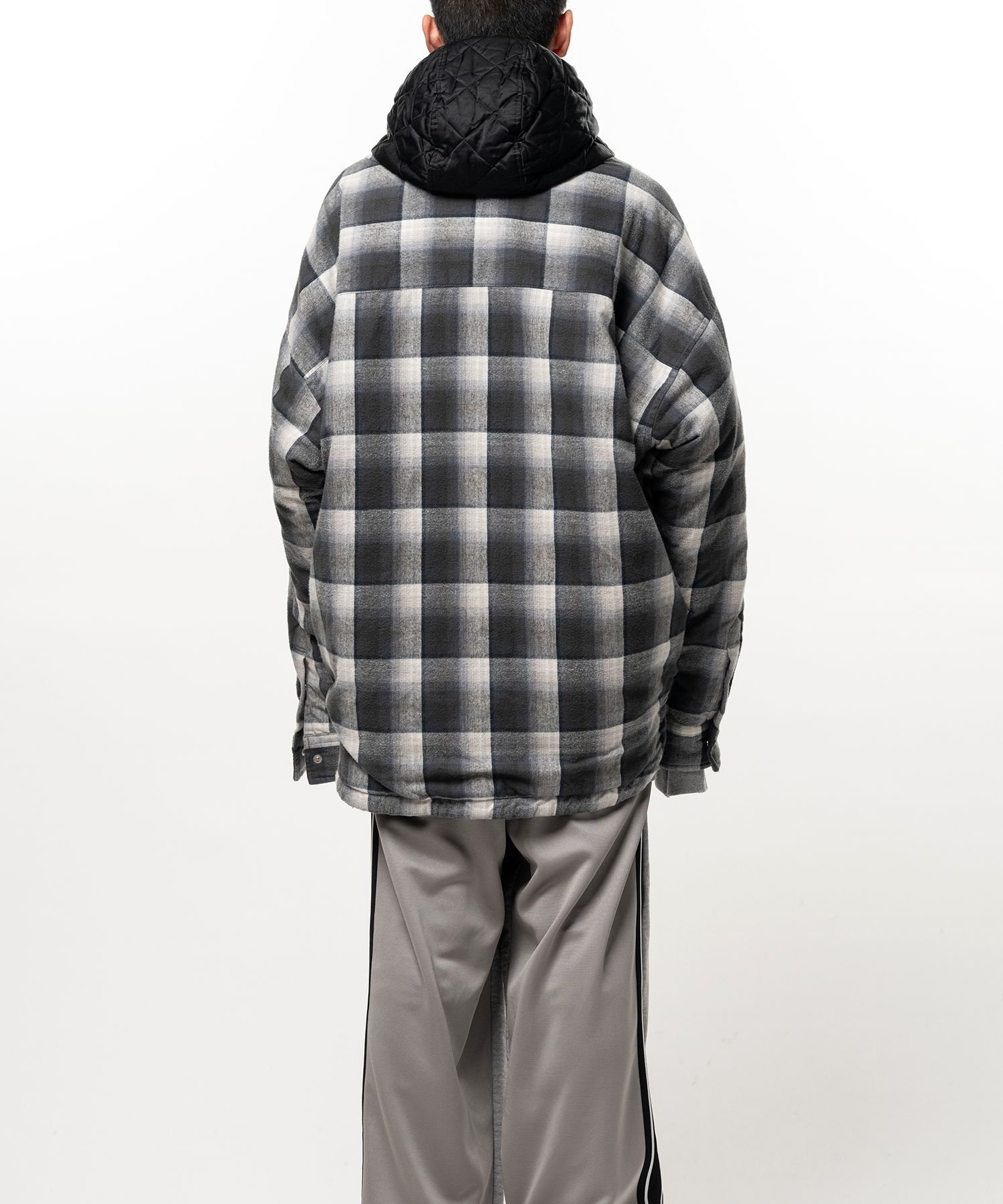 Hooded Check Shirt Jacket