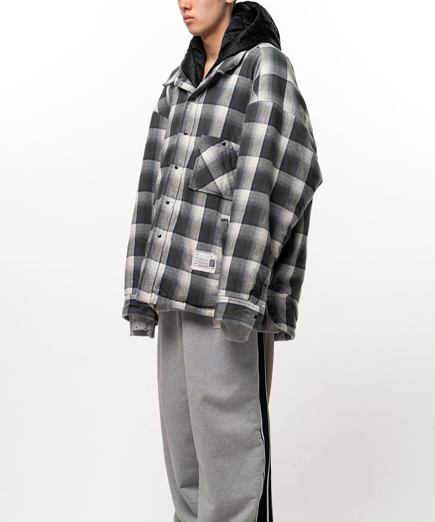Hooded Check Shirt Jacket