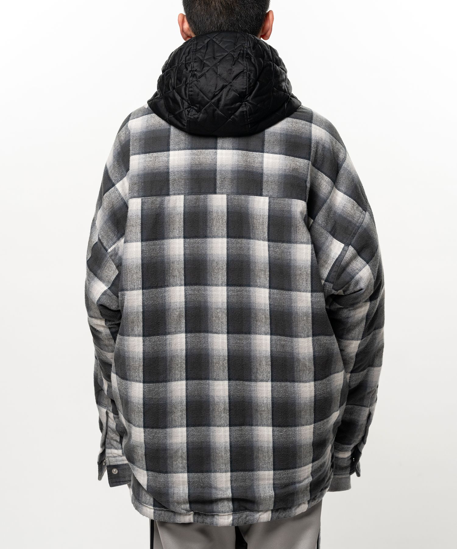 Hooded Check Shirt Jacket