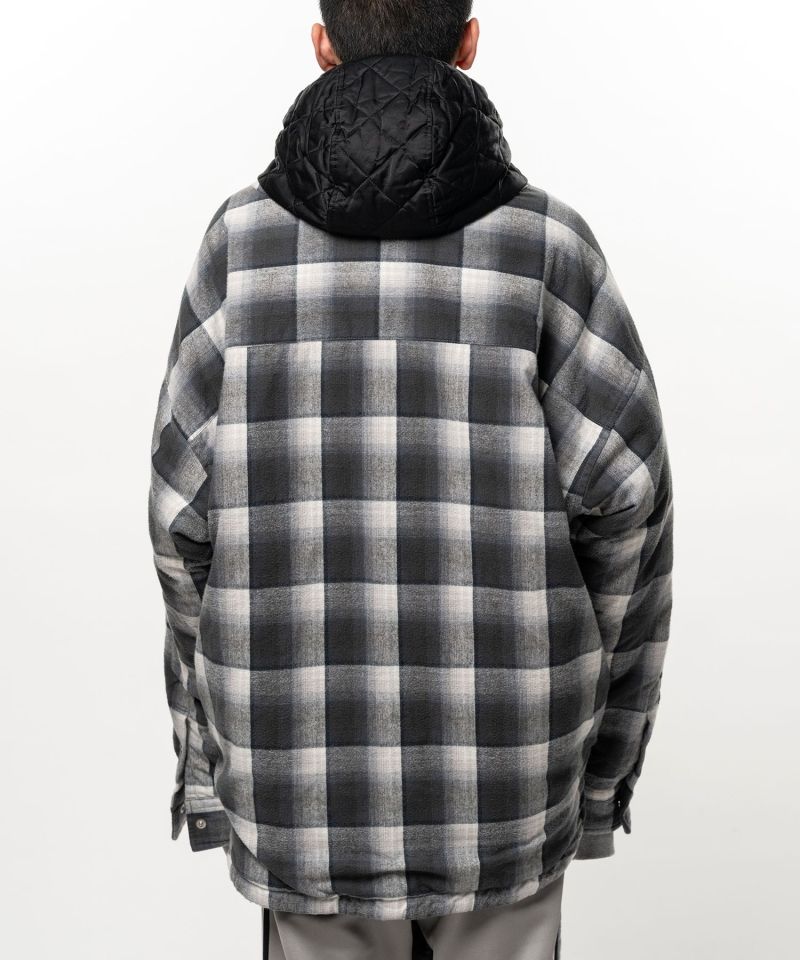 Hooded Check Shirt Jacket