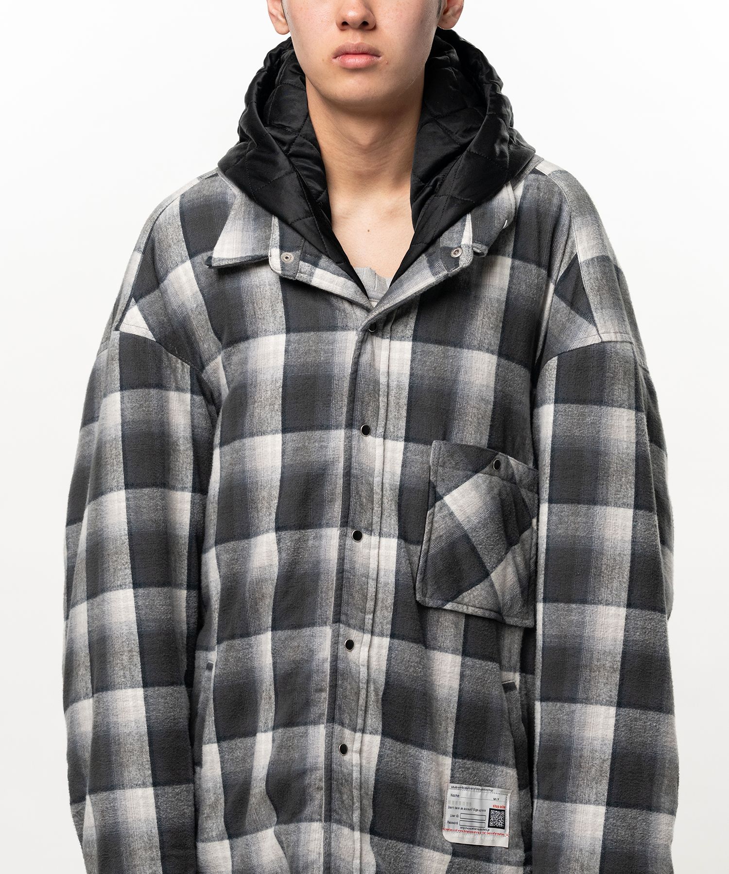 Hooded Check Shirt Jacket