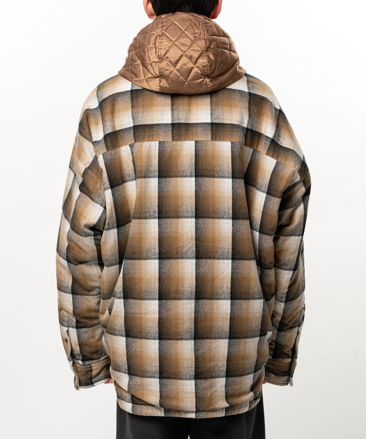 Hooded Check Shirt Jacket