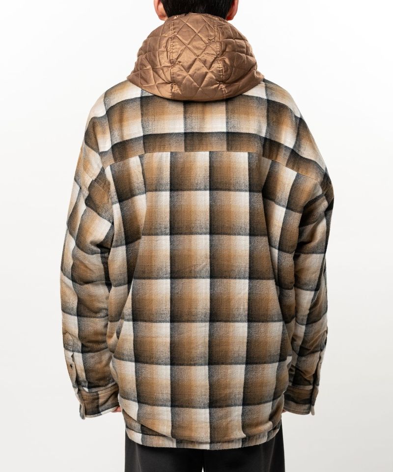Hooded Check Shirt Jacket