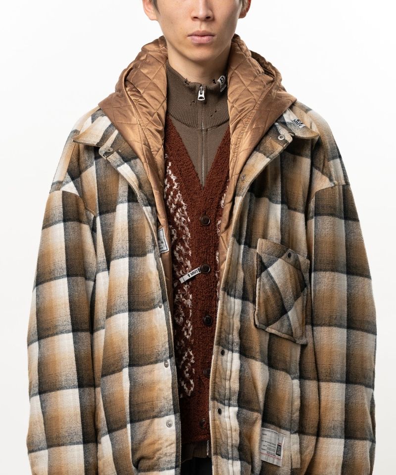 Hooded Check Shirt Jacket