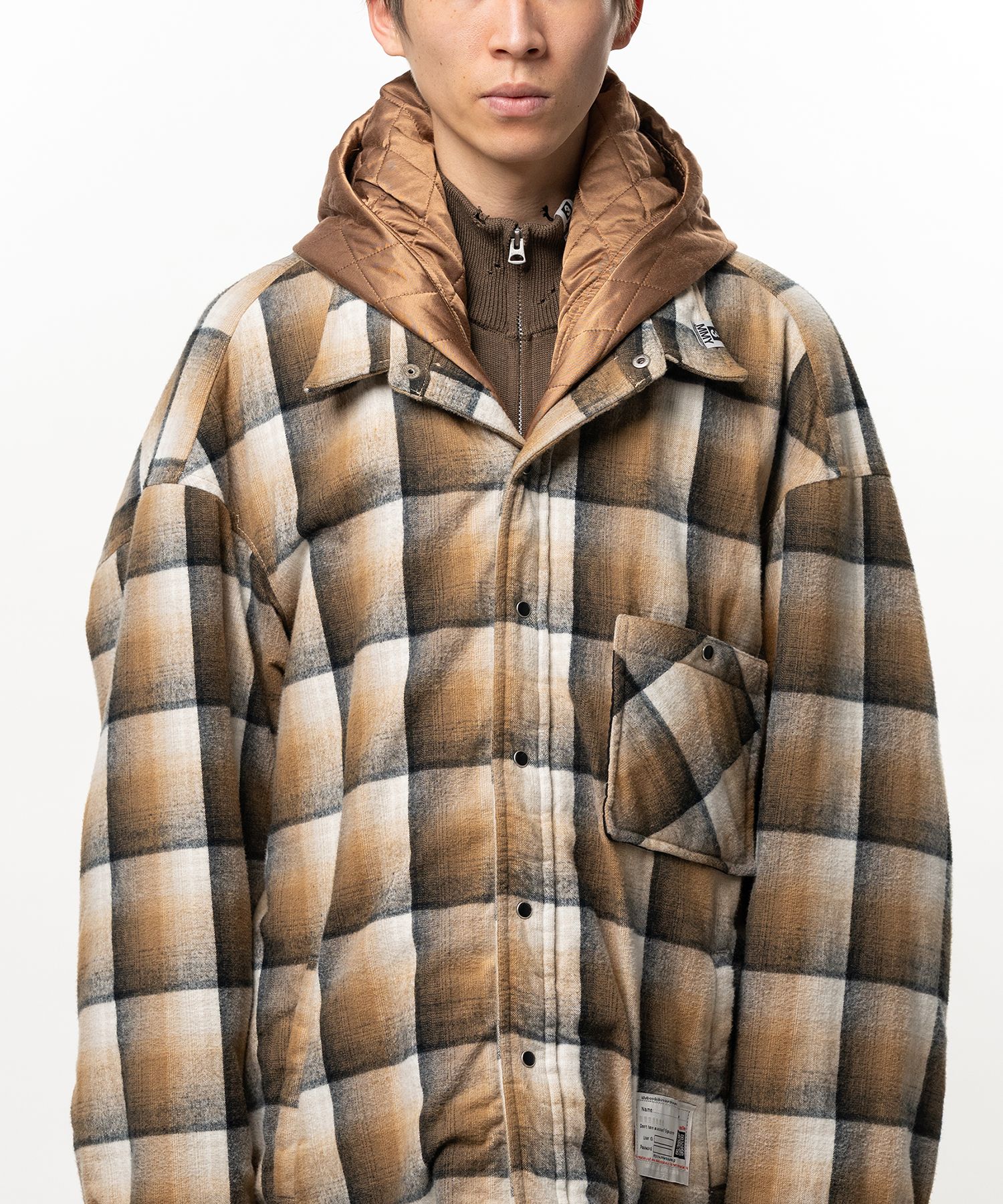 Hooded Check Shirt Jacket
