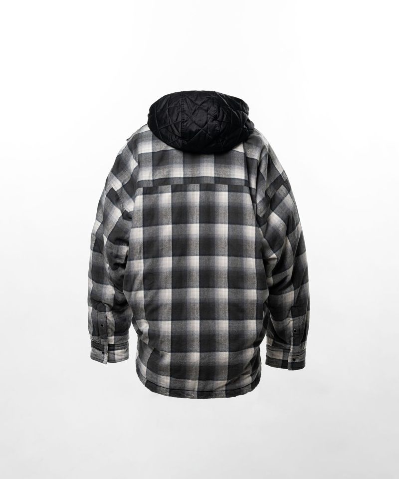 Hooded Check Shirt Jacket
