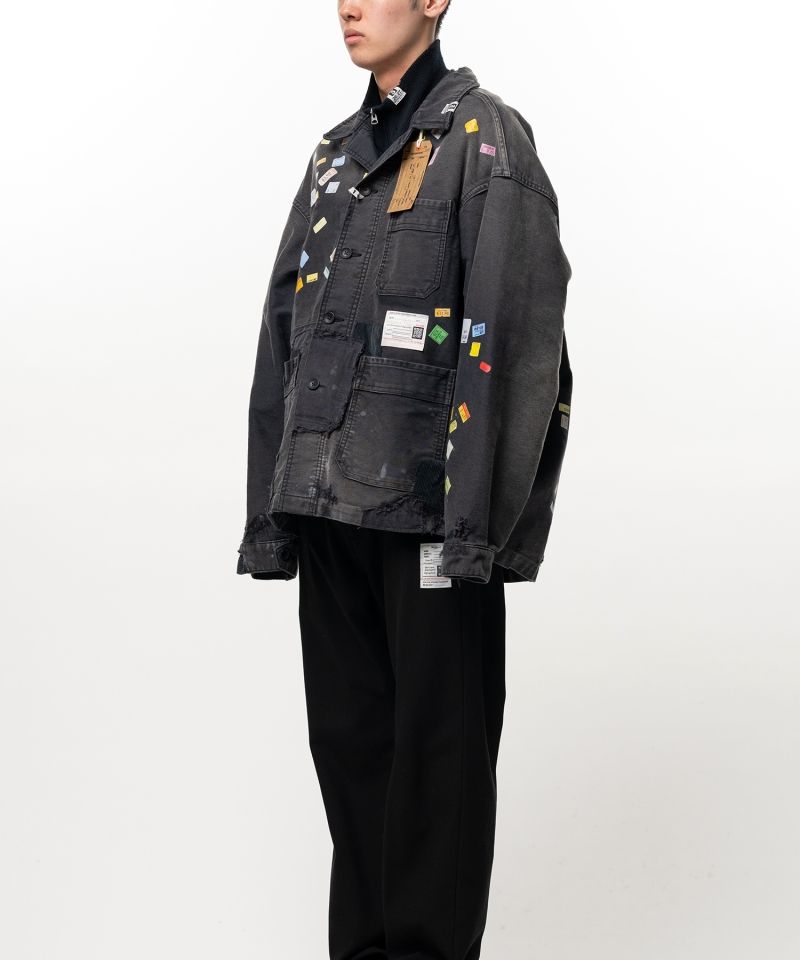 Price Tag Sticker Printed Repair Coverall Shirt