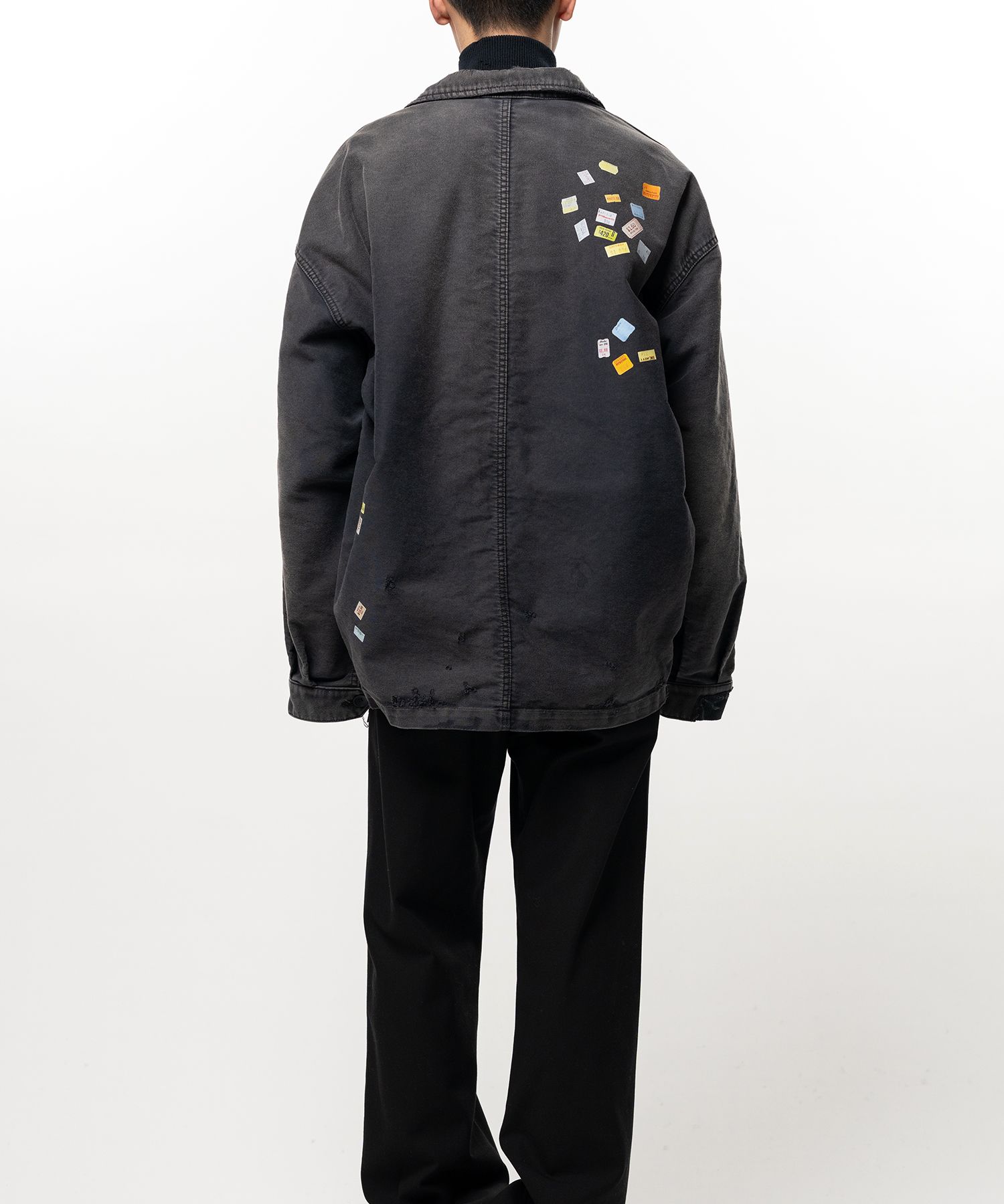 Price Tag Sticker Printed Repair Coverall Shirt