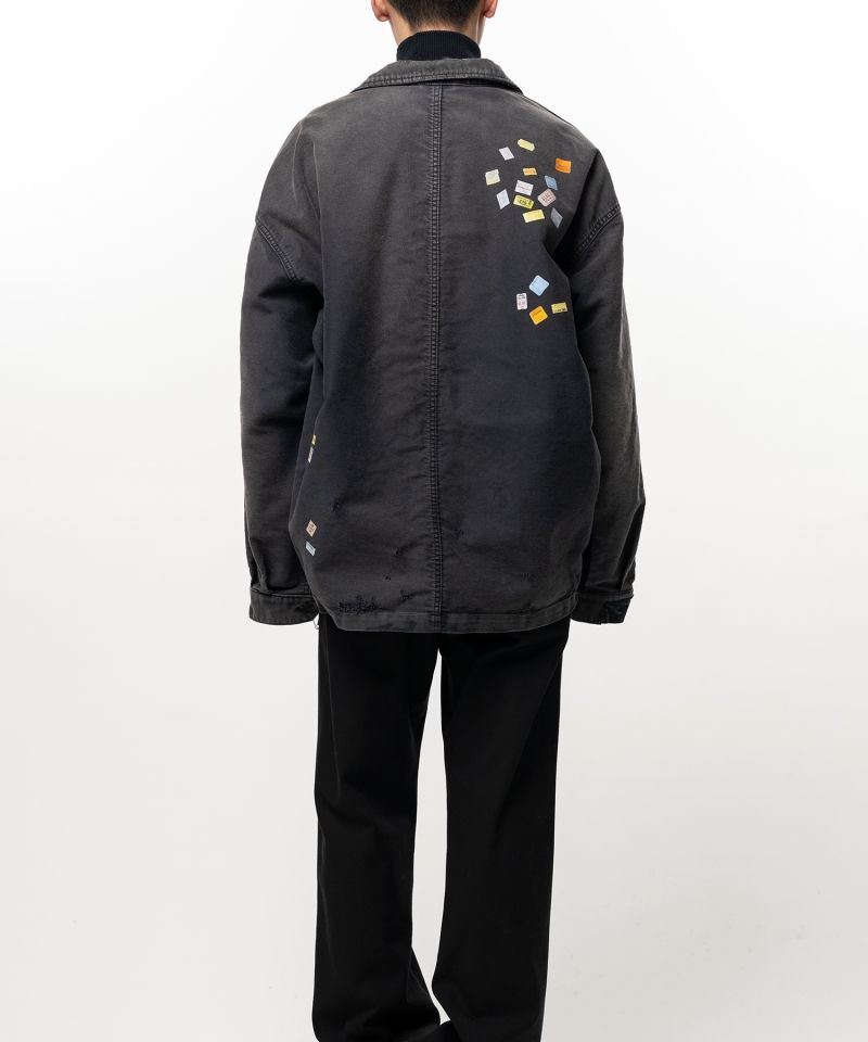 Price Tag Sticker Printed Repair Coverall Shirt