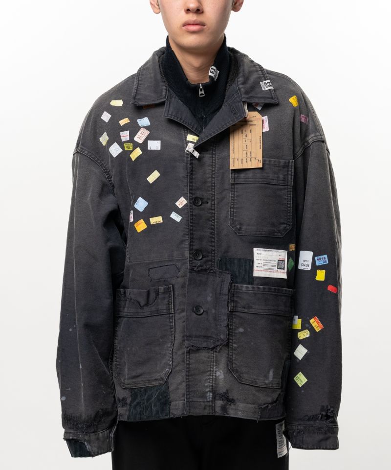Price Tag Sticker Printed Repair Coverall Shirt
