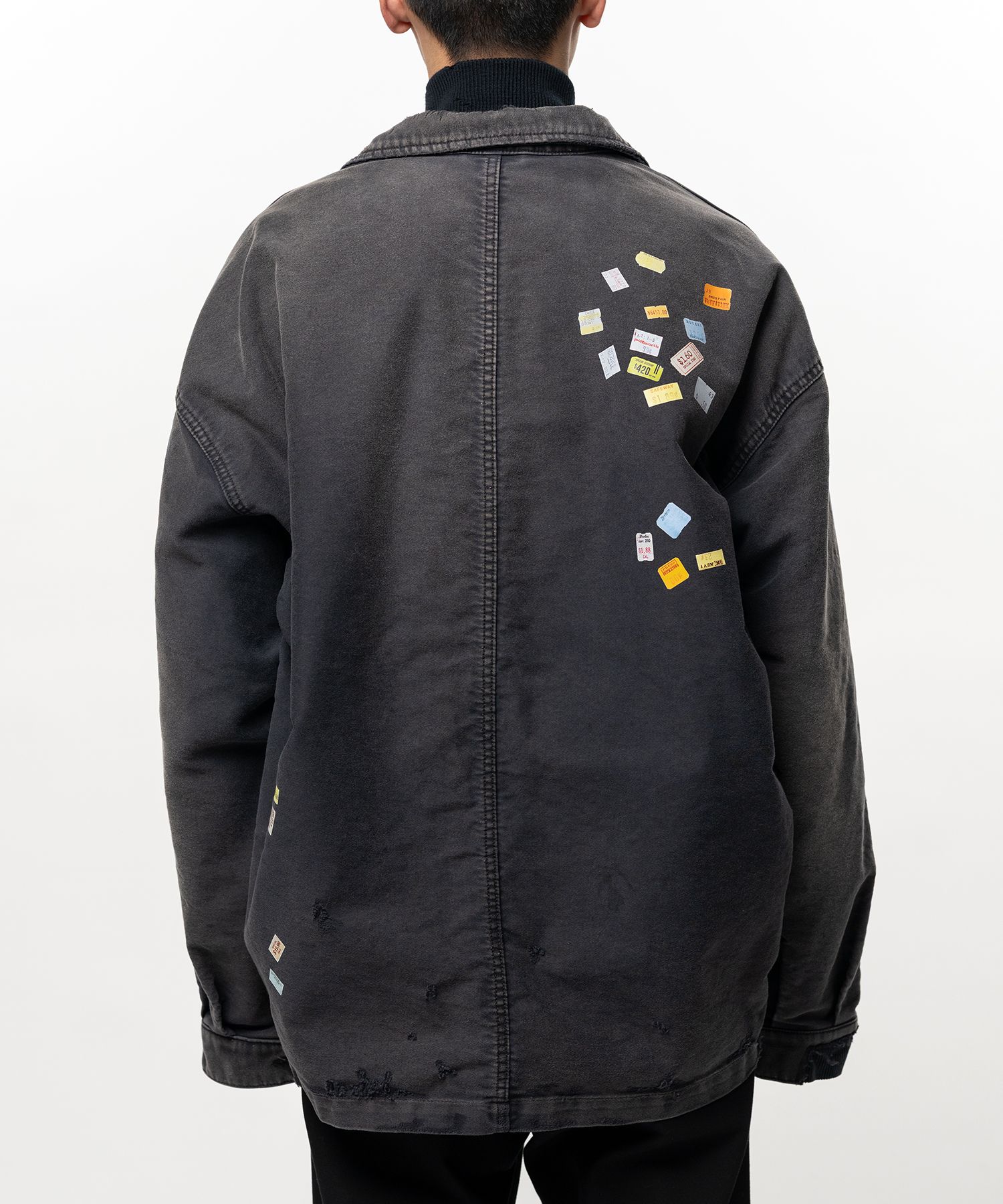 Price Tag Sticker Printed Repair Coverall Shirt