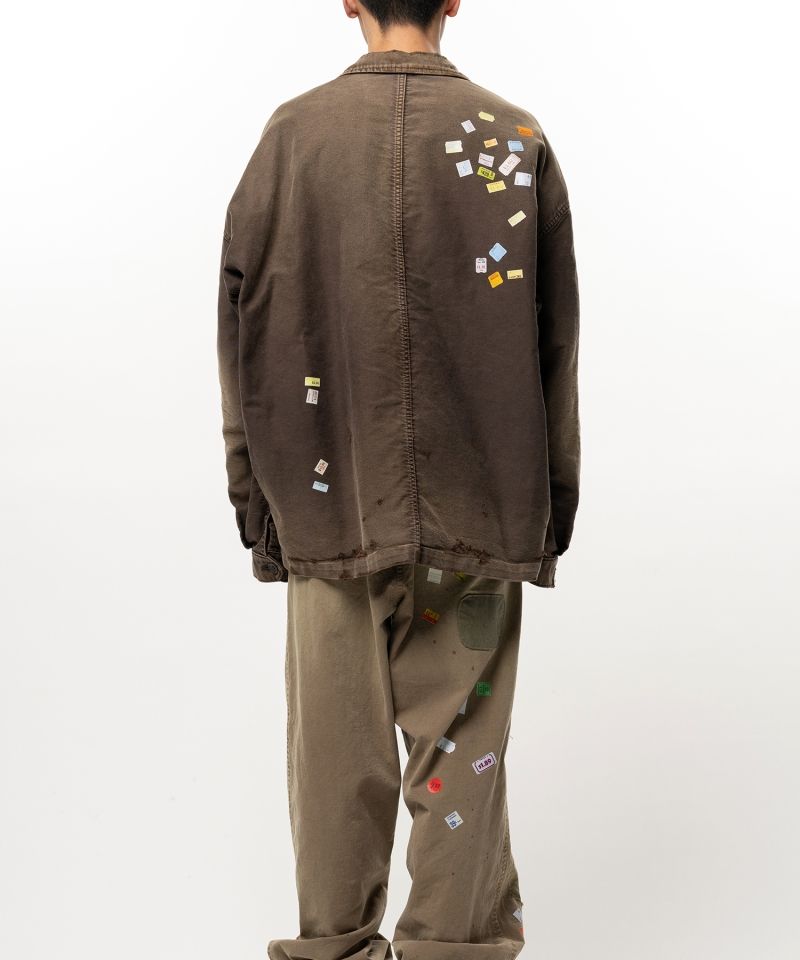 Price Tag Sticker Printed Repair Coverall Shirt