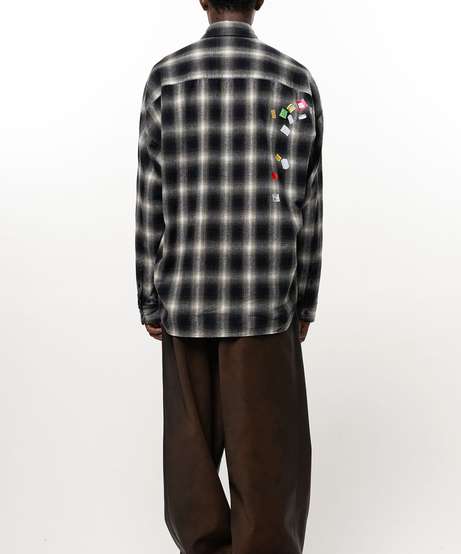 Price Sticker Printed Check Shirt