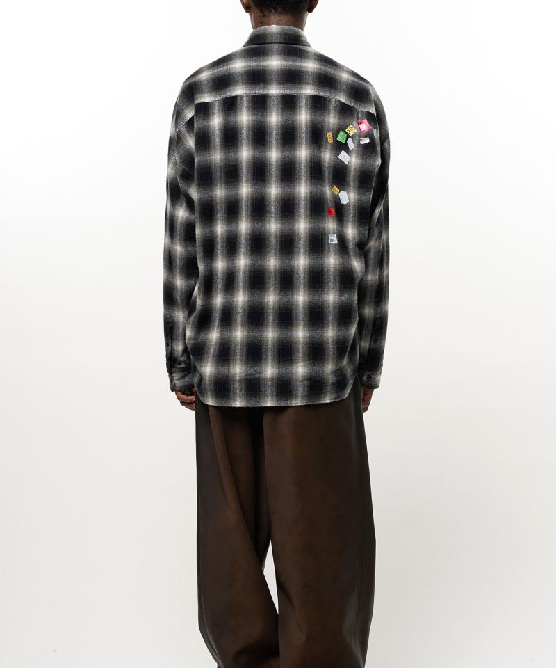 Price Sticker Printed Check Shirt