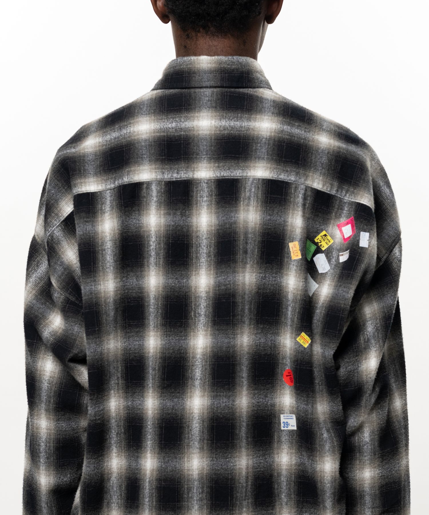 Price Sticker Printed Check Shirt