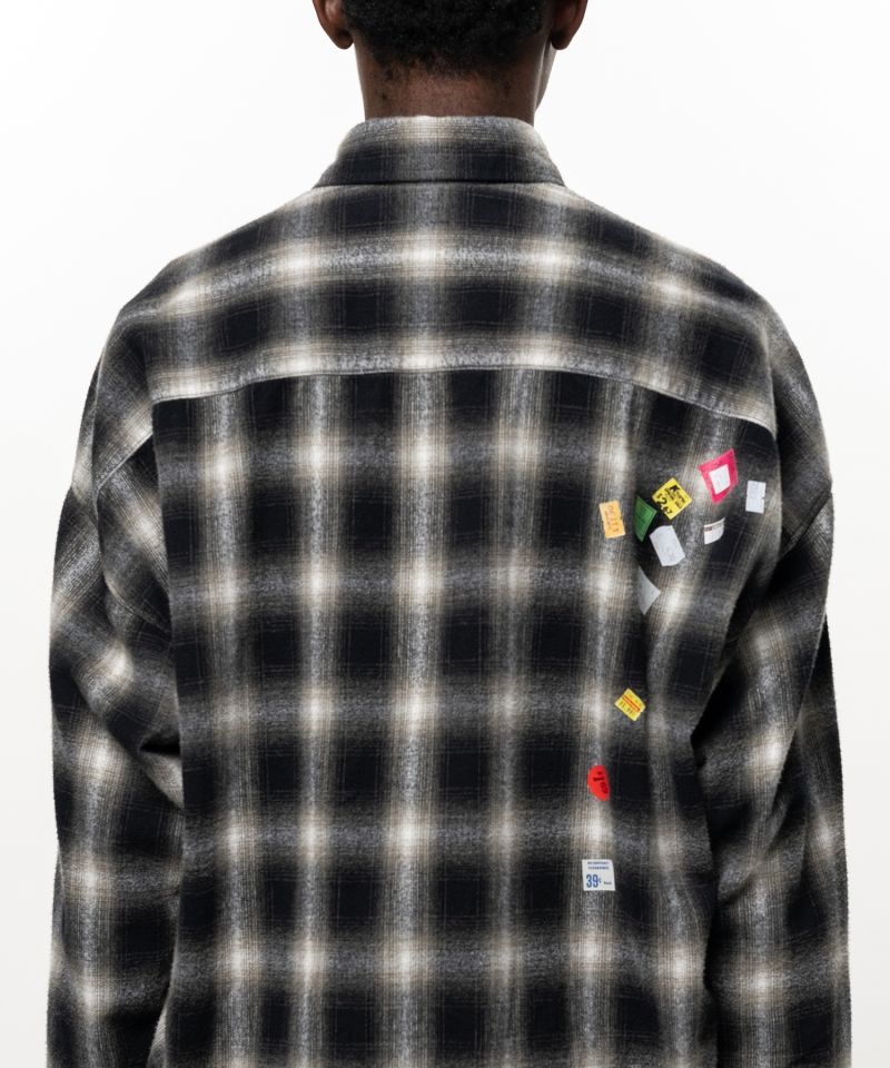 Price Sticker Printed Check Shirt