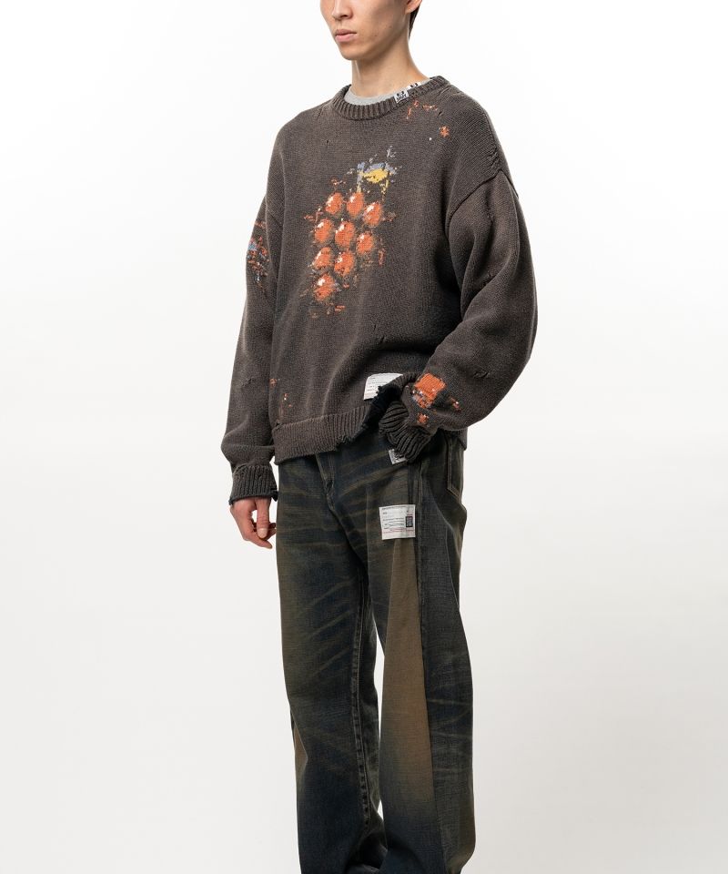 Grape Jacquard Knit Sweater