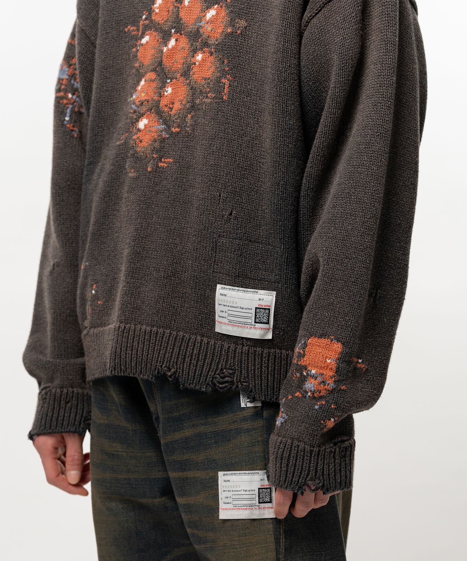 Grape Jacquard Knit Sweater