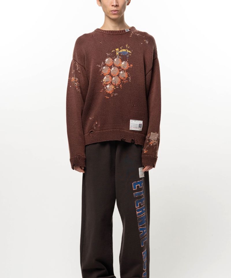 Grape Jacquard Knit Sweater