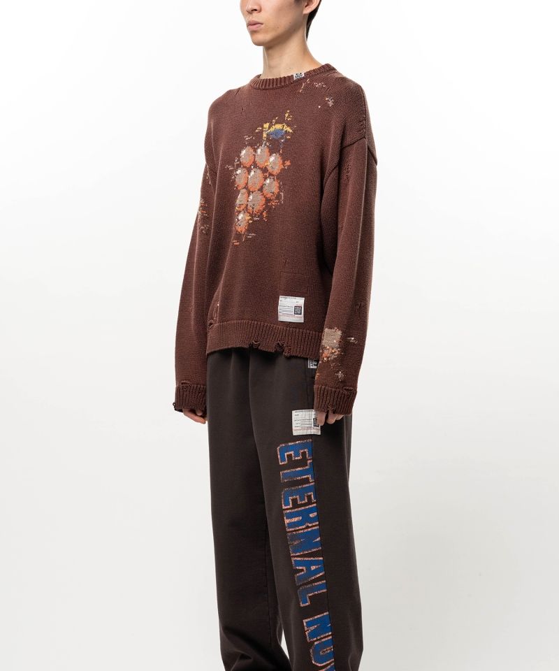 Grape Jacquard Knit Sweater
