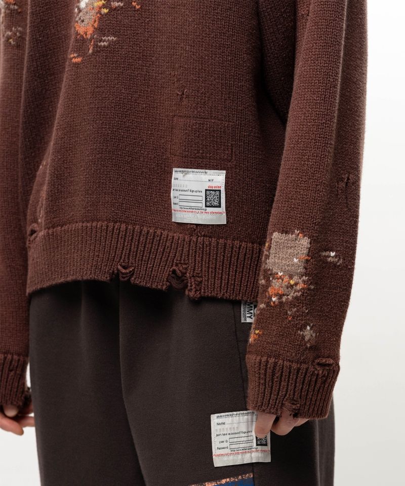 Grape Jacquard Knit Sweater