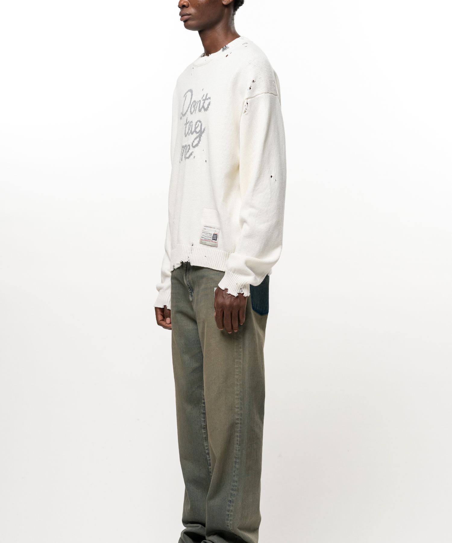 Don't Tag Me Jacquard Knit Sweater