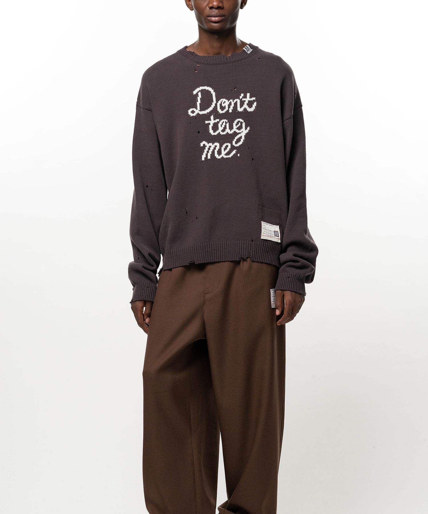 Don't Tag Me Jacquard Knit Sweater