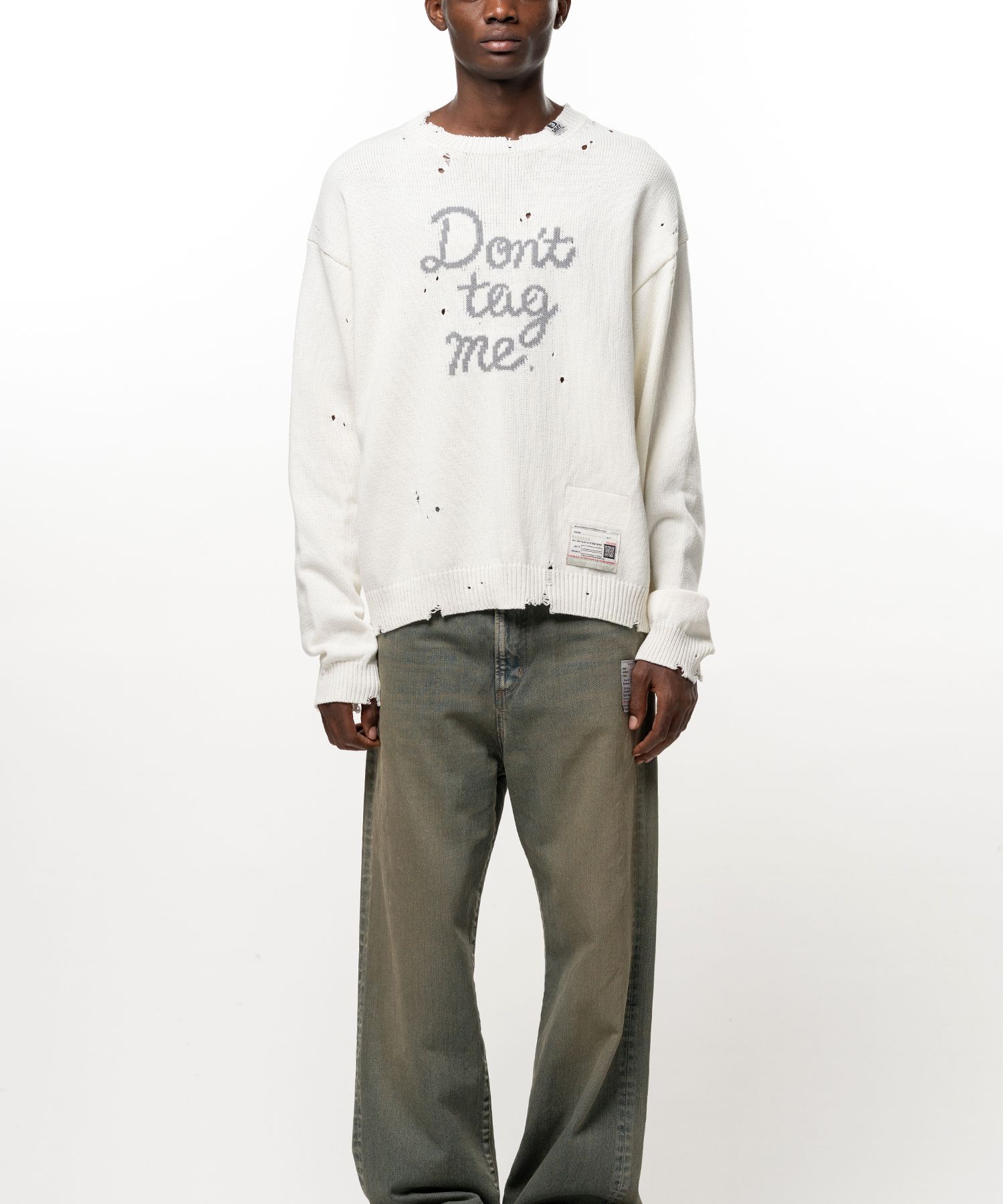 Don't Tag Me Jacquard Knit Sweater