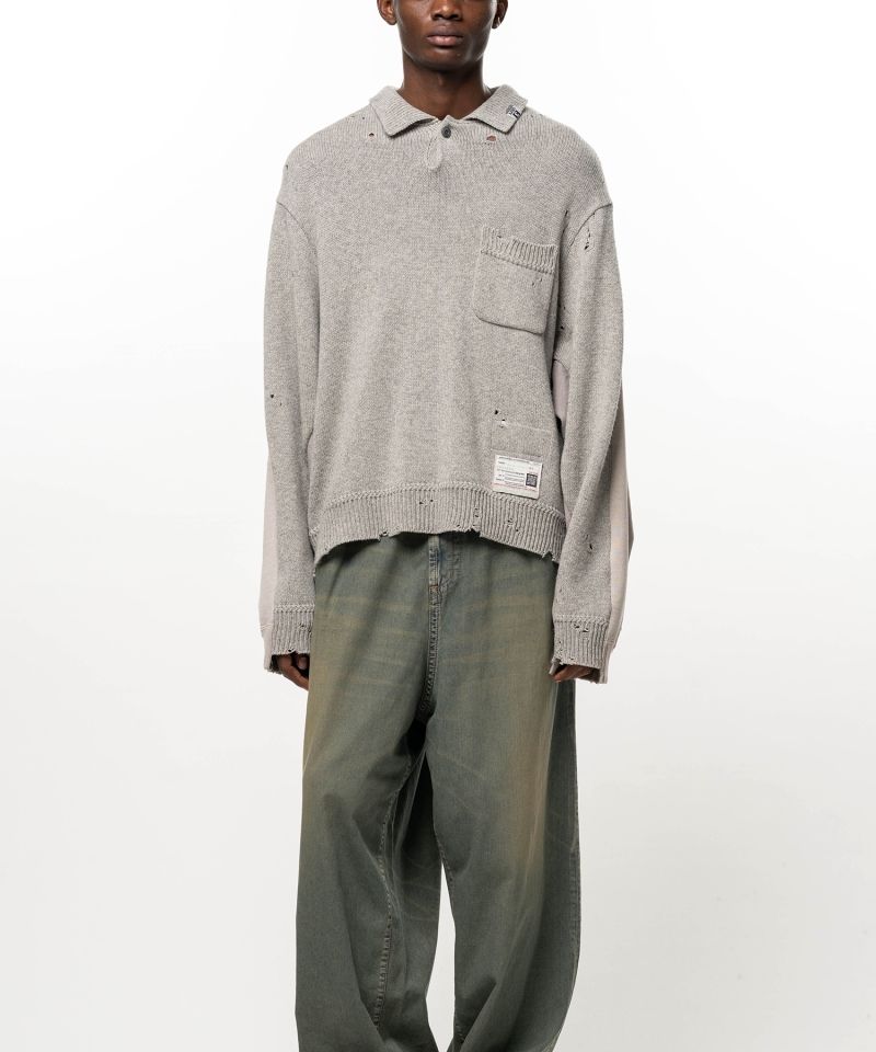 Sweatshirt Combined Knit Sweater