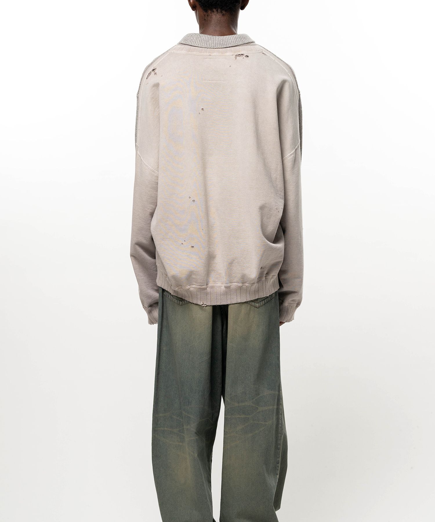 Sweatshirt Combined Knit Sweater