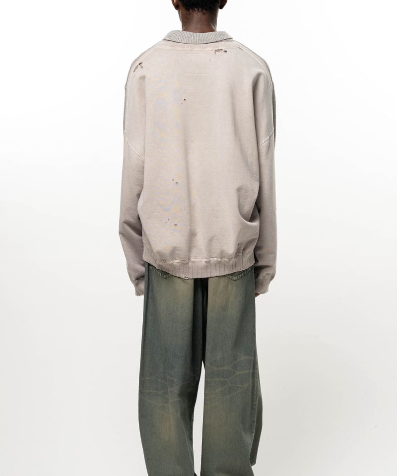 Sweatshirt Combined Knit Sweater