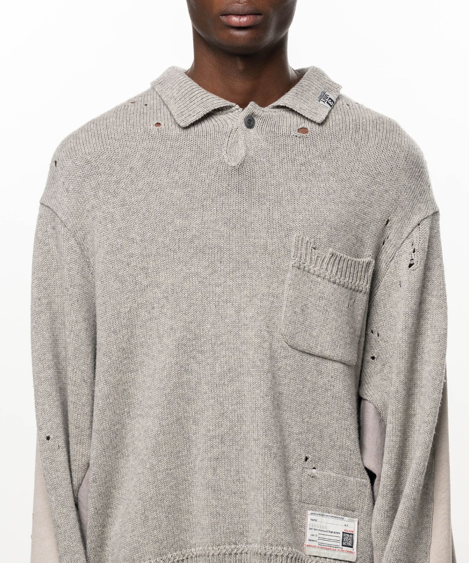 Sweatshirt Combined Knit Sweater