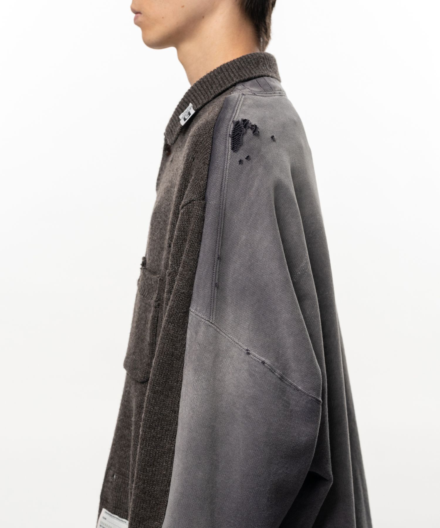 Sweatshirt Combined Knit Sweater