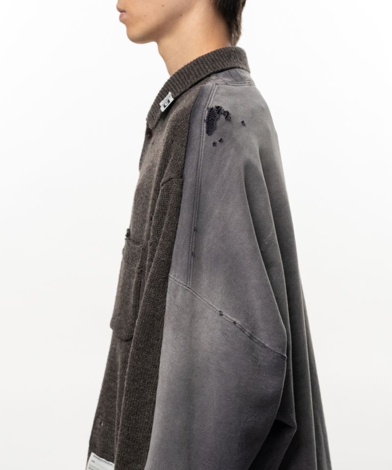 Sweatshirt Combined Knit Sweater