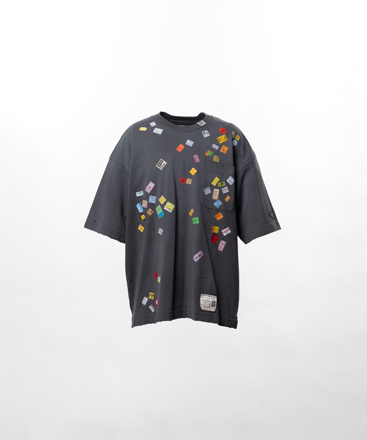 Price Tag Sticker Printed T-shirt