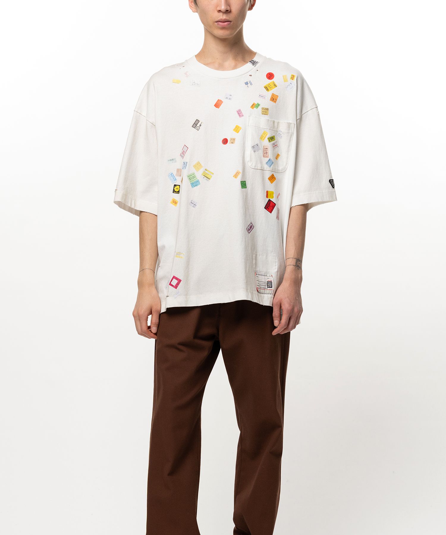 Price Tag Sticker Printed T-shirt