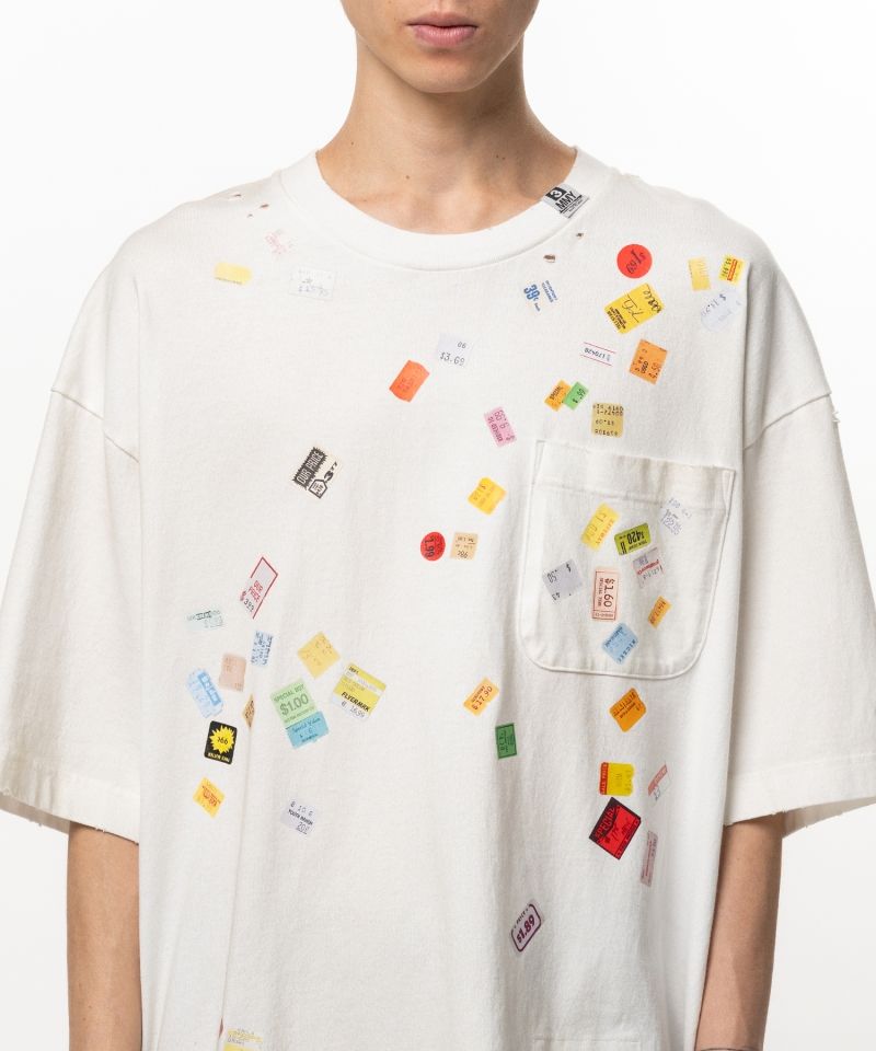 Price Tag Sticker Printed T-shirt
