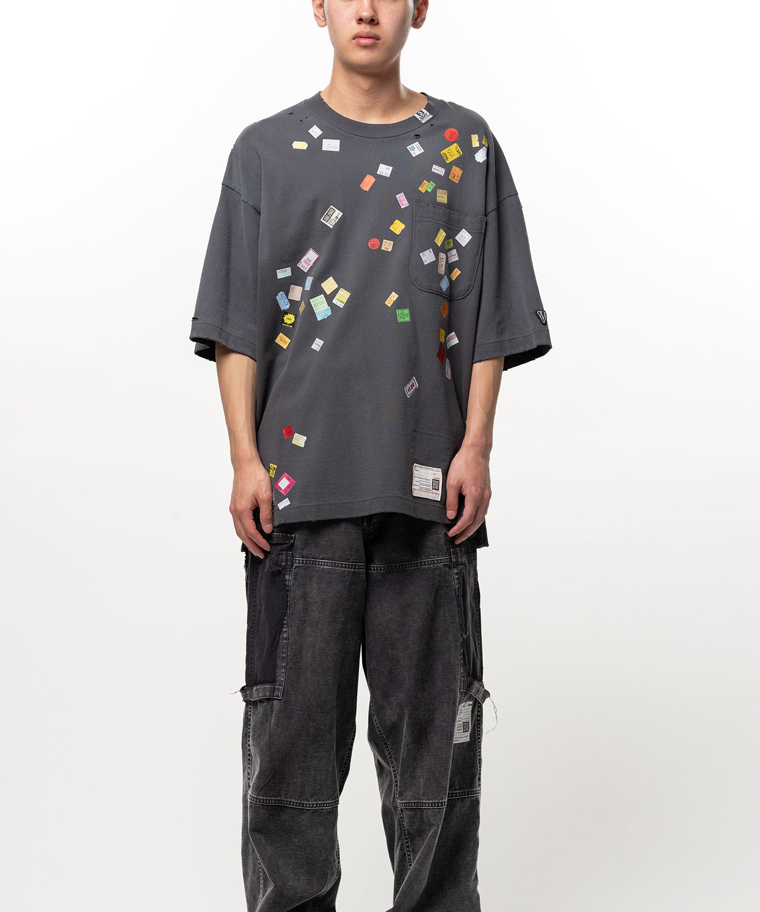 Price Tag Sticker Printed T-shirt