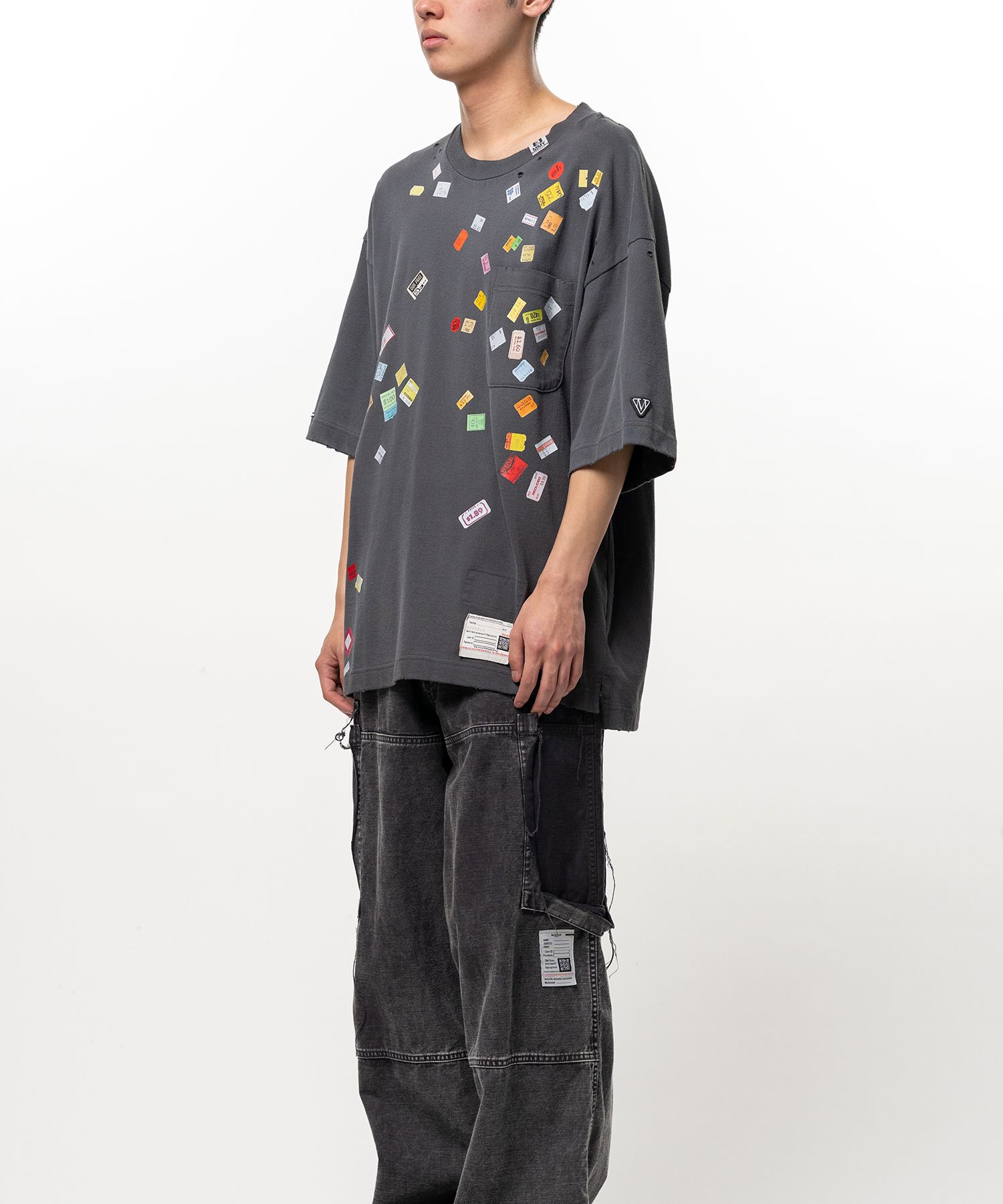Price Tag Sticker Printed T-shirt